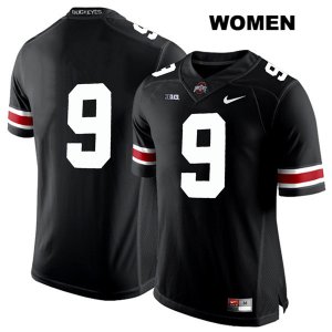 Women's NCAA Ohio State Buckeyes Jashon Cornell #9 College Stitched No Name Authentic Nike White Number Black Football Jersey UX20J05KO